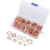 200pcs Copper Washer Assortment Kits Flat Ring Seal Washers 9
