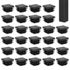 Square Plugs Black End Caps for Chairs, Non-Slip Plastic End
