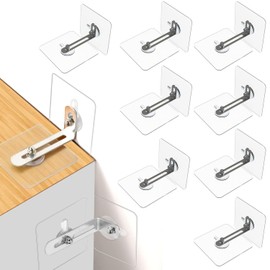 Norhogo Pack of 8 Anti-Tip Holders, Wall Anchor, Furniture Tilt Protection Set, Anti Tilt Furniture Straps, Wall Mounting for Baby Proofing & Pet Protection, Wall Anchor, Anchor Straps No Drilling