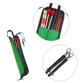 Zetiling Drum Stick Bag, Drum Sticks Bag, Drumstick Bag, Drum Sticks Holder Drumstick Holder Oxford Cloth Fabric Drumstick Case Breathable Portable Handbag with Handle Drum Accessories(Green)