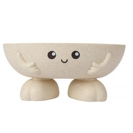 WOOVEEWIND Eco-Friendly Plant Fibres Soap Dish, Lovely Kids Soap Holder, Drain Soap Dish for Bathroom Kitchen (Beige)