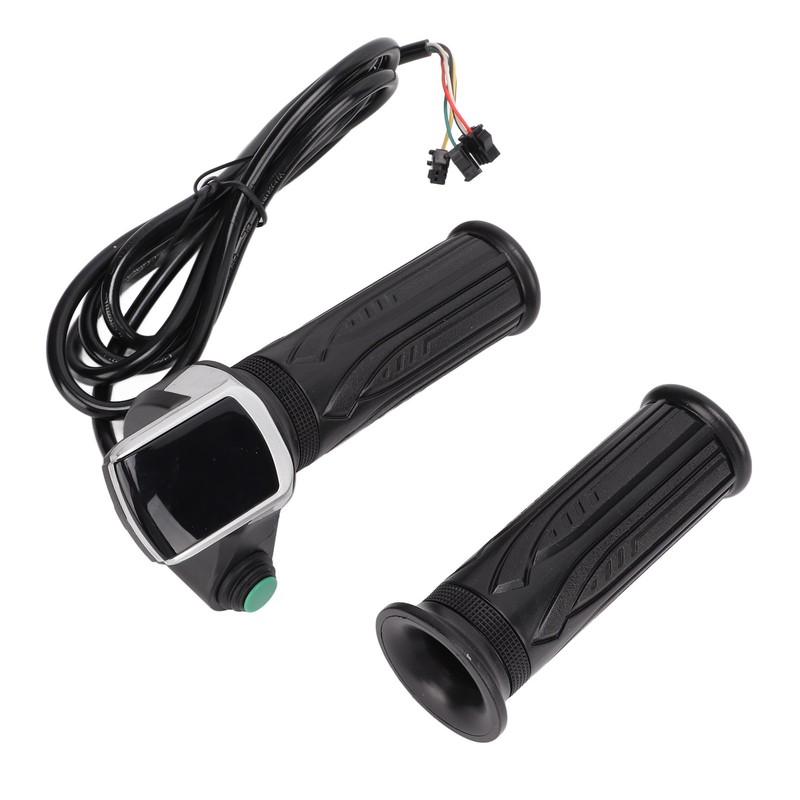 1 Pair Handlebar Throttle Grip Universal LED Display Wire Twist