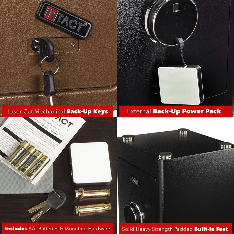 Intact Large Quick Access Biometric Fingerprint Safe With Nex-Gen Full