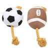 Football Dog Toy Outdoor Interactive Fun Cotton Rope Football Puppy