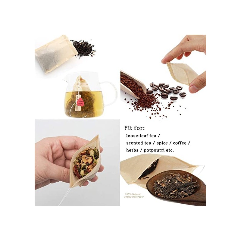 NEPAK 600 Pcs Disposable Tea Filter Bags for Loose Tea,Drawstring