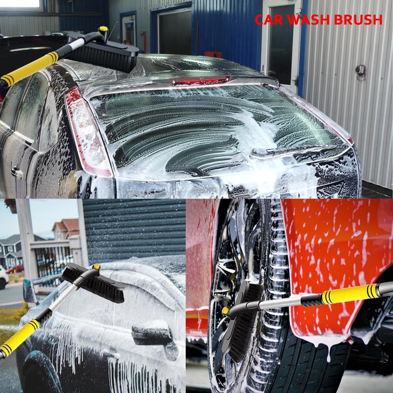 HOONAO 36" Extendable Ice Scrapers for Car Windshield 360°Pivoting Snow