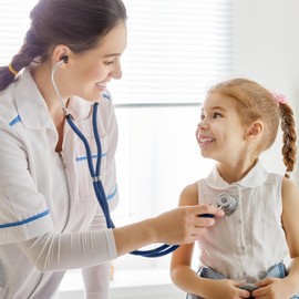 SCIAN Sprague Rappaport Dual Head Stethoscope for Adult & Kids, Professional Cardiology Stethoscope for Doctors, Nurses, Med Students, and Home Use (Blue)