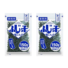 Fujicco Japanese Seasoned Kelp Strips (Shio Kombu), 140g - Pack of 2
