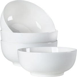 Dyware 40 oz Large Soup Bowl, Pho Bowls, 7-Inch Off-White Porcelain Bowls Set of 4