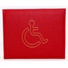 Soft Leather Disabled Badge Holder Wallet Disability Parking Badge Cover Holder by Hithika Disabled Blue Badge Display Holder (Red)