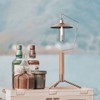 QIAOTU Tabletop Lantern Stand, Walnut, 304 Stainless Steel, Compact, Freestanding
