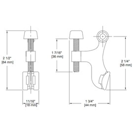 10 Pack - Designers Impressions Satin Nickel Heavy Duty Hinge Pin Adjustable Door Stop : 3576