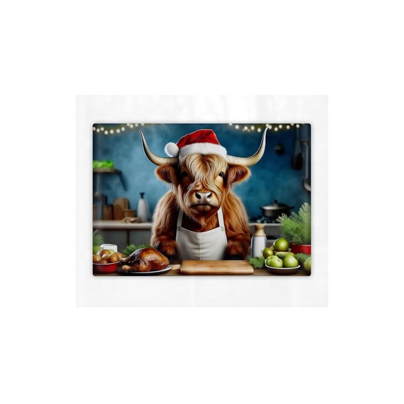 Highland Cow Printed Cutting Board | Worktop Saver | Chopping