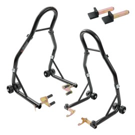 850lbs Front/Rear Combo Motorcycle Lift Stand with Fork Swingarm Spool Comp for Rear Wheel-Model D0100HPWGHWDefault: Default