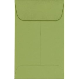 LUXPaper #1 Coin Envelopes in 70 lb. Avocado, Envelopes for Coin Collections, Garden Seeds, Stamps, and More, with Moistenable Glue, 50 Pack, Envelope Size 2 1/4 x 3 1/2 (Green)