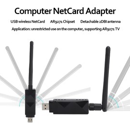 Hilitand Adaptador WiFi USB para PC, Adaptador de Red Inalámbrica para Escritorio con Antena de 2dBi de Alta Ganancia, Compatible con Win10/8/7/XP, para Blackberry/para Linux/para Kali/para Ubuntu