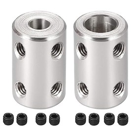 TOP-VIGOR 2pcs 5mm to 8mm Bore Rigid Coupling D14mm x L22mm Stainless Steel Shaft Coupler Connector, Shaft Coupling Joint Connector for 3D Printer,DIY Robots, CNC Machine,Motor Accessories