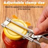 2-Pack Adjustable Stainless Steel Jar Opener, Multifunctional Jar Opener for