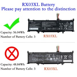 EPYOBW RX03XL Laptop Battery 56.04Wh 4646mAh 11.58V Compatible with HP EliteBook 660 G11 640 G11 645 G11 630 G11 ProBook 465 G11 445 G11 440 G11 460 G11 Series RX03048XL HSTNN-WB0H 996QA254H TPN-IB1C