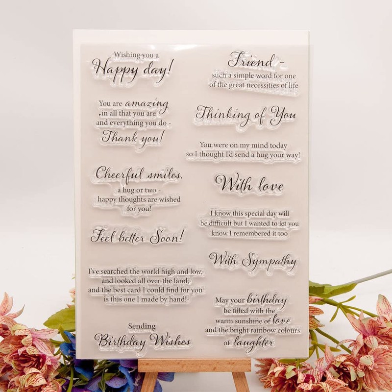 arriettycraft Phrase Sentiment Thinking of You with Sympathy Friends Birthday