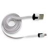 Generic Flat Tangle Free Micro USB Sync and Charge Data Cable (3ft) - White