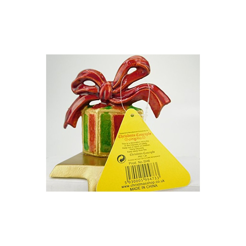 Christmas Concepts® Shaped Christmas Stocking Hanger In Red/Green/Gold
