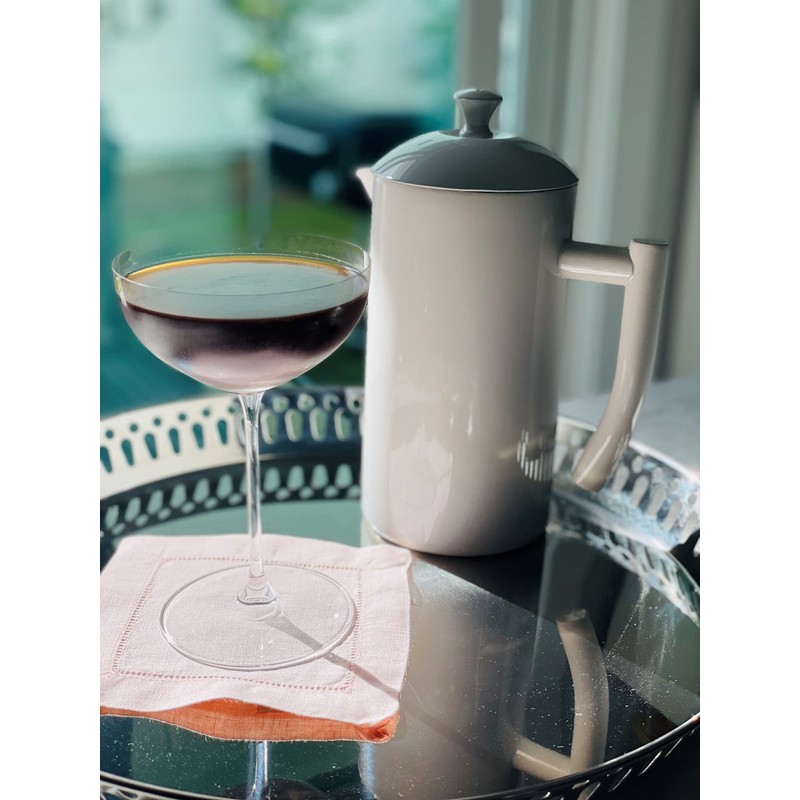 Frieling Double-Walled Stainless Steel French Press Coffee Maker, Navy, 34