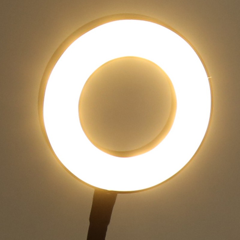 USB LED Ring Fill Light Lamp with Phone Holder Microphone