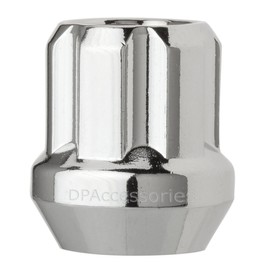 DPAccessories 24 Chrome 9/16-18 Open End Duplex Spline Tuner Lug Nuts for Aftermarket Wheels LOS2B3HC-CH04024
