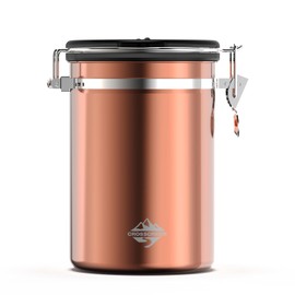 CrossCreek Coffee Bean Canister, 35oz (1200ml) Food Container, Airtight Food Storage Container with Date Tracker for Coffee, Beans, Tea, Sugar, Cereal for Camping Travel Gifts
