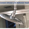 Shower head Swivel adapter,ball joint povit for overhead/handheld shower head,shower