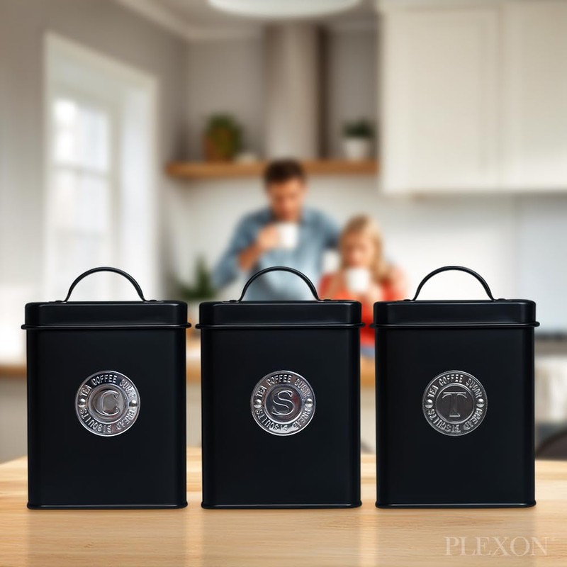 Plexon Canisters Sets for the Kitchen, Kitchen Canisters for Countertop