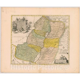 Historic Pictoric Map : Holy Land Maps #109, Antique Vintage Reproduction : 24in x 20in