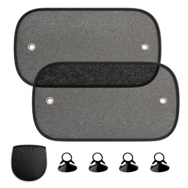 Pack of 2 sun protection cars + 4 suction cups, sun protection car baby, side window