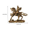 Tofficu 2pcs Brass Horse Riding Statue Elegant Table Decor for