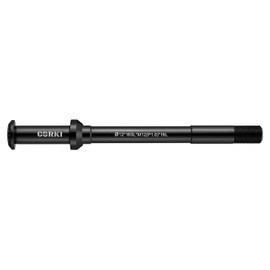 Corki Cycles - Adaptador de eje pasante de rosca de 1,0 a 12 mm (12 mm x 120/124/138/160/168/174/180/185 mm) para barra MTB Grave bicicleta rueda delantera (sin asa, 1.0-12 mm x 160 mm)
