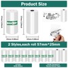 15PCS Mini Printer Thermal Sticker Paper,Including 2 Rolls Transparent And