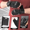 QTF Ventilated Weight Lifting Gym Workout Gloves with Wrist Wrap