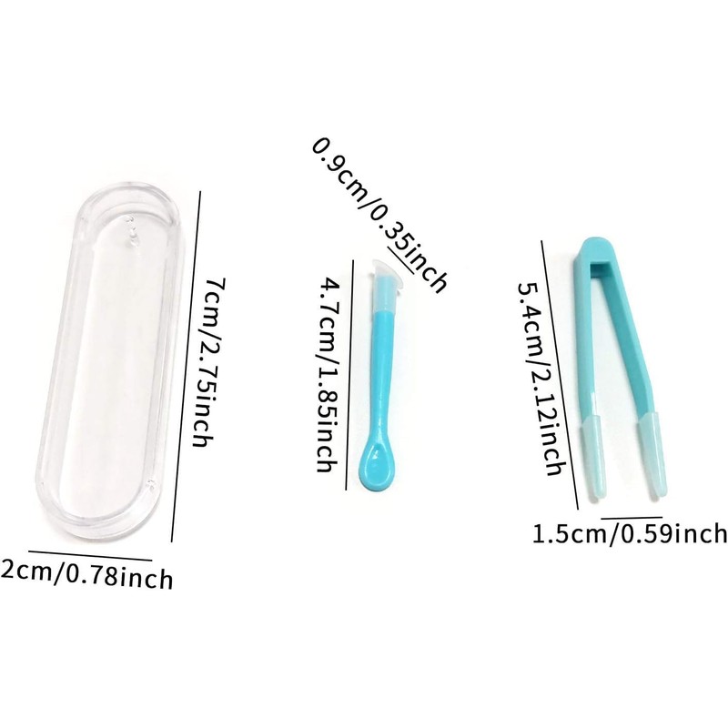 DPWOUM Blue Contact Lens Applicator, Remover & Tweezer, Soft Tip,