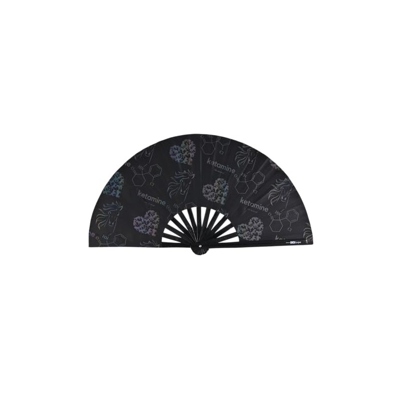 Large Foldable Festival Rave Fan, Various Design, Funny, Meme, UV,