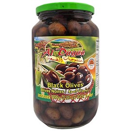 Al Dayaa - Whole Black Olives, Unpitted, 2.20 Lb (1000g)