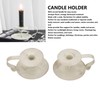 2pcs Taper Candle Holders Simple Antique Finish Iron Candle Holder