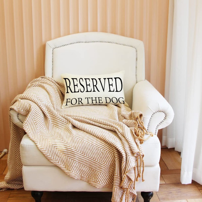 Ogiselestyle Reserved for The Dog Throw Pillow Covers, 12 x