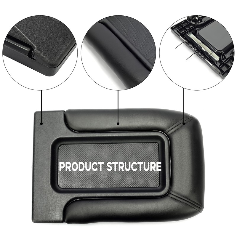 7BLACKSMITHS Center Console Lid Replacement Kit Compatible with Chevy Silverado