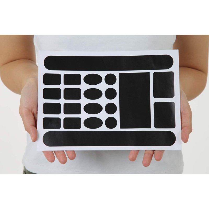 (fesley) Bicycle Protective Sticker Frame Protector Sticker Transparent Black
