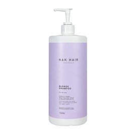 NAK Blonde Shampoo 1L - Gently tones pale yellow, gold or brassy reflects