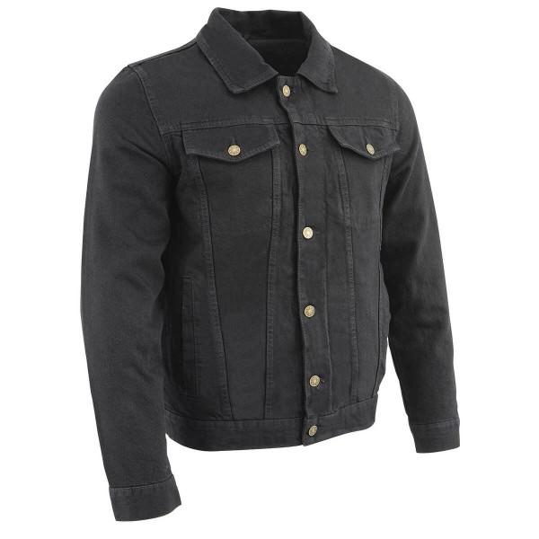 Milwaukee Leather Men's Classic Motorcycle Denim Jacket For All Weather
