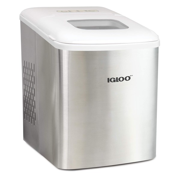 Igloo ICEBNH26SSWL Steel Automatic Self-Cleaning Portable Electric Countertop Ice Maker