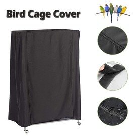 SUNSURE Extra Large Bird Cage Cover Breathable Waterproof Material Universal Black-Out Bird Parrot Cover Good Night Birdcage Cover Sleep Helper for Parrots Parakeets Budgies Macaw (40x27x48in)
