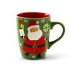 Gibson Home Santa Smile 4 Piece 15 Ounce Stoneware Mugs